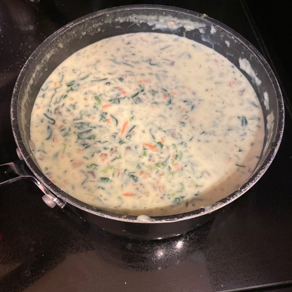 Oyster and Spinach Chowder