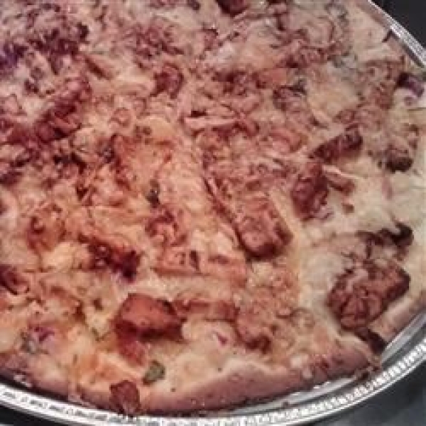 Blackened Chicken Pizza with Yellow Tomato Salsa
