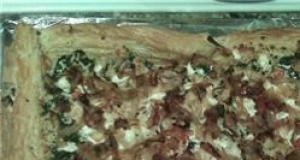Puff Pastry Pizza with Spinach, Feta, and Caramelized Onion