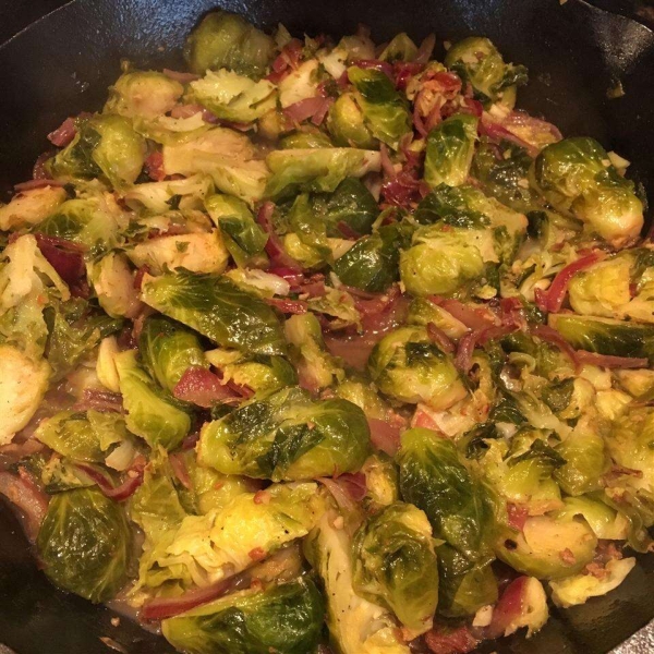 Caramelized Brussels Sprouts with Pistachios