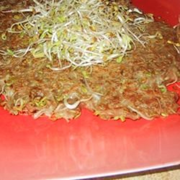 Gingery Mung Bean Sprouts Pancake