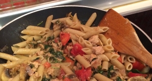 Penne with Pancetta, Tuna, and White Wine