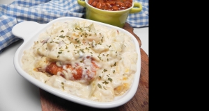 Instant Pot® Cheddar, Broccoli, and Cauliflower Bake