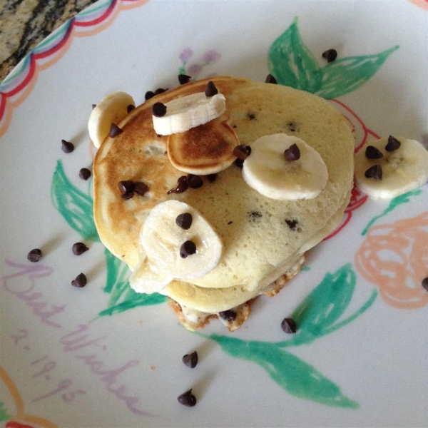 Banana Chocolate Chip Pancakes