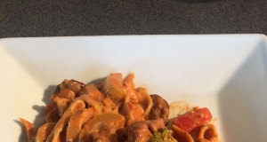 Creamy Pasta Primavera with Chicken and Sausage