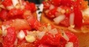 Bruschetta with Roasted Sweet Red Peppers