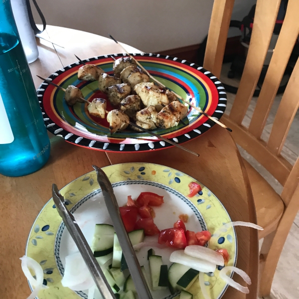 Chicken Souvlaki with Tzatziki Sauce
