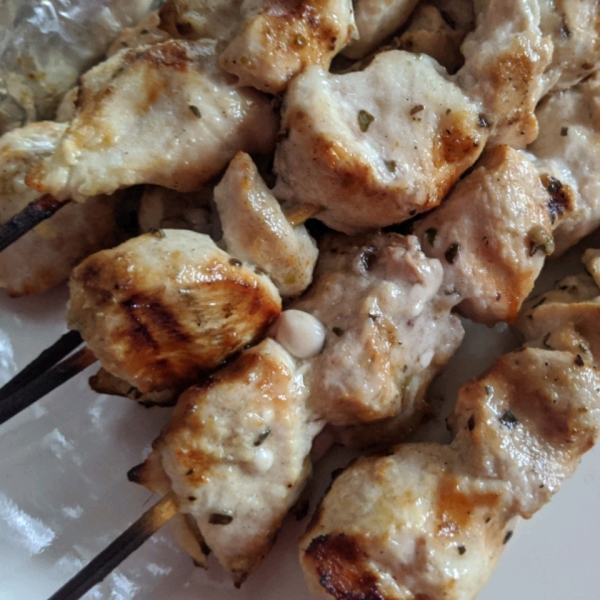 Chicken Souvlaki with Tzatziki Sauce
