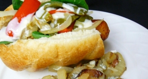 Blue Cheese Fried Potatoes
