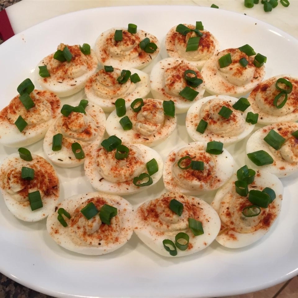 Creamy Cajun Deviled Eggs