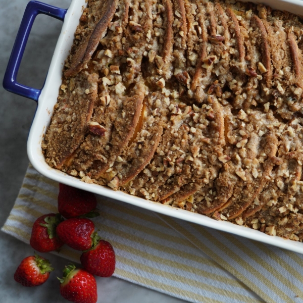 Easy Overnight Pancake Casserole with Streusel Topping