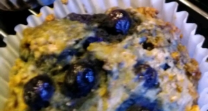 No-Sugar-Added Blueberry and Banana Wheat Muffins