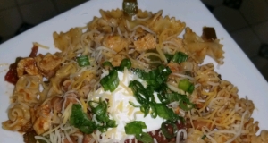 NO YOLKS® Skillet Salsa Chicken with Noodles