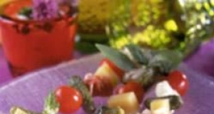 Ham and Cheese Skewers with Crunchy Maille® Cornichons