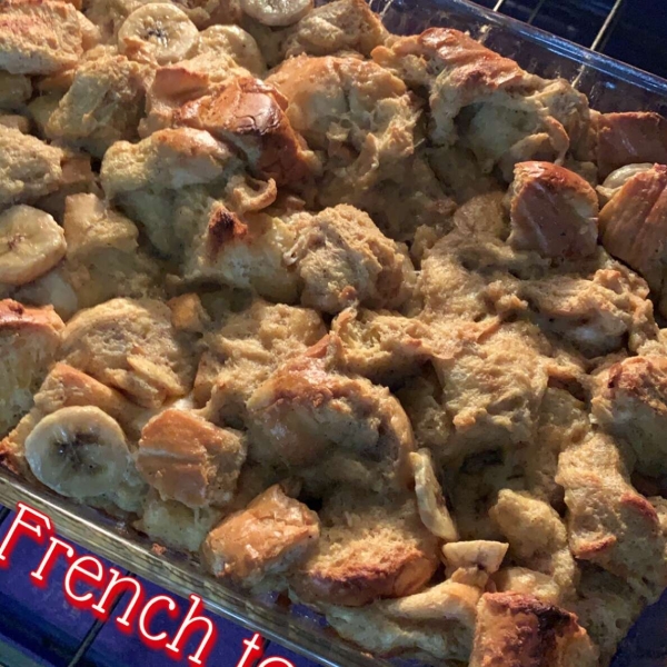Easy Baked Banana French Toast