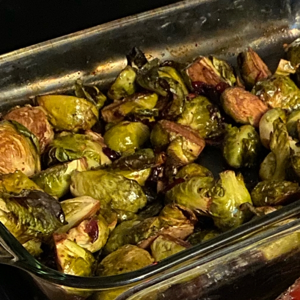 Roasted Brussels Sprouts with Cranberries