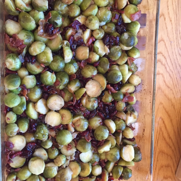Roasted Brussels Sprouts with Cranberries