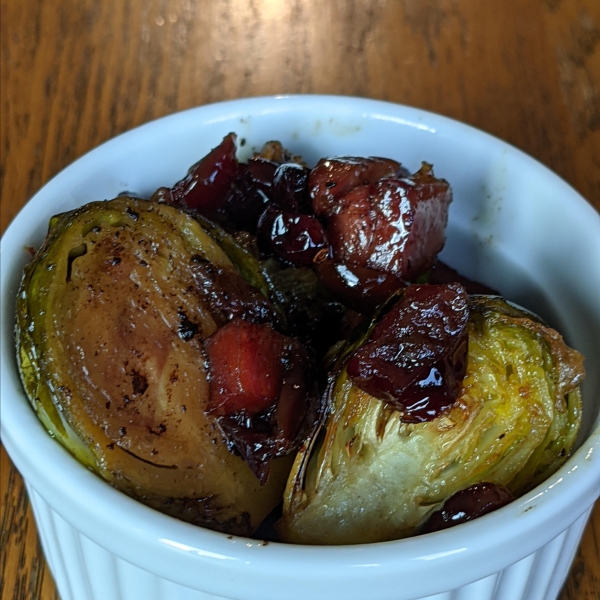 Roasted Brussels Sprouts with Cranberries