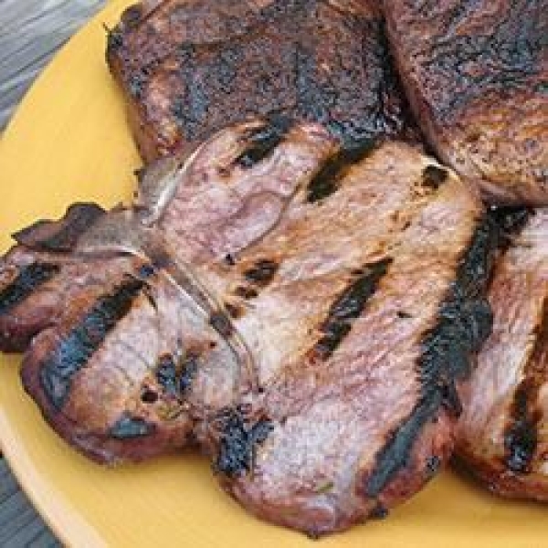 Wine Infused Grilled Pork Chops