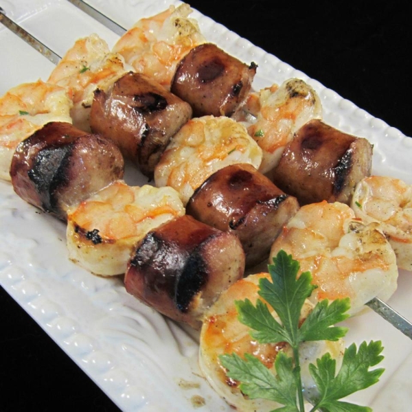 Grilled Shrimp and Sausages