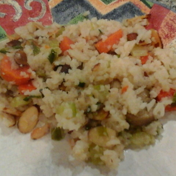 Confetti Rice with Carrot, Celery, and Almonds
