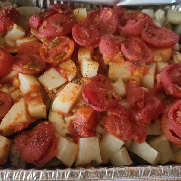 Lebanese Baked Eggplant