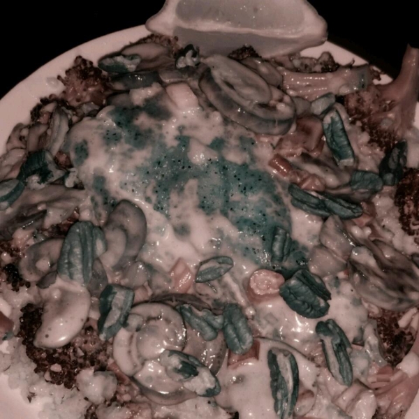 Pan-Seared Cod, Broccoli, and Mushrooms with Creamy Alfredo Sauce