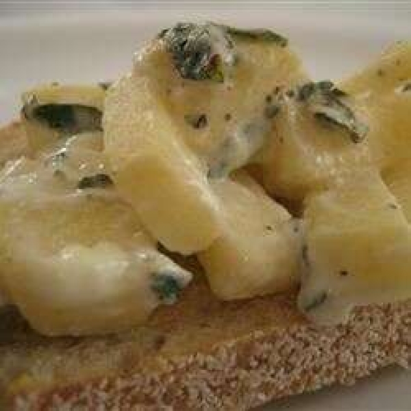 Apple Goat Cheese Bruschetta