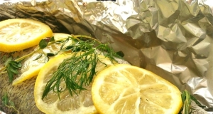 Steamed Walleye (Pickerel) on the Grill