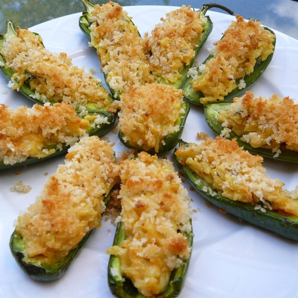 Cheesy Rice Stuffed Jalapeno Poppers