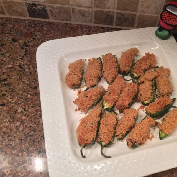 Cheesy Rice Stuffed Jalapeno Poppers