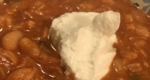 White Chicken Chili with Salsa