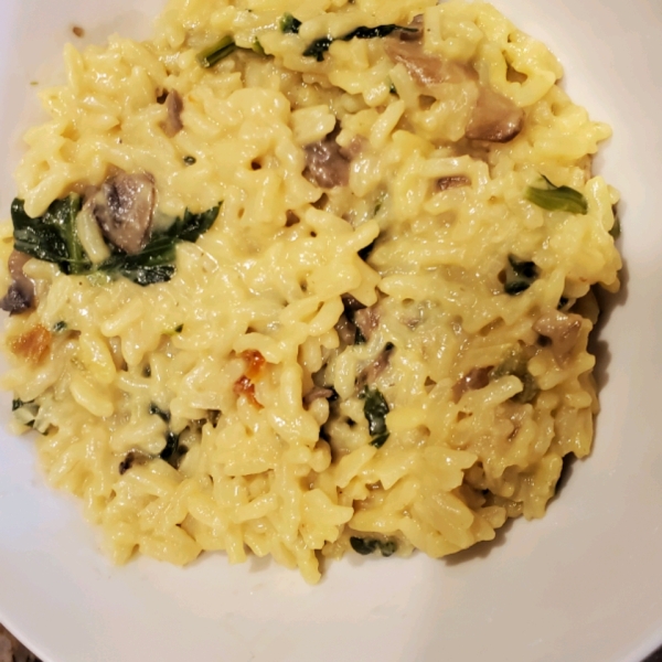 Creamy Spinach & Mushroom Risotto