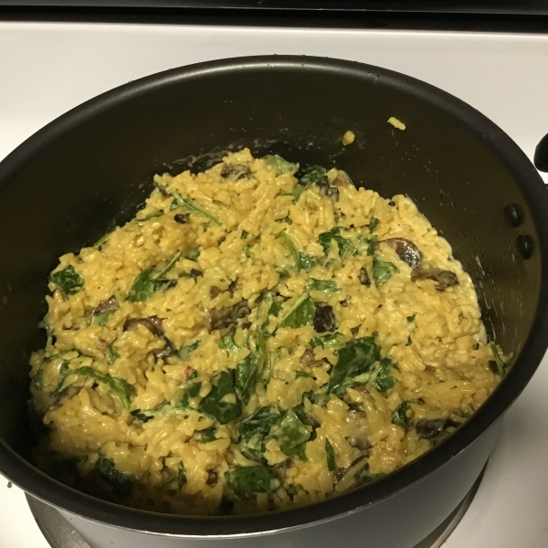 Creamy Spinach & Mushroom Risotto