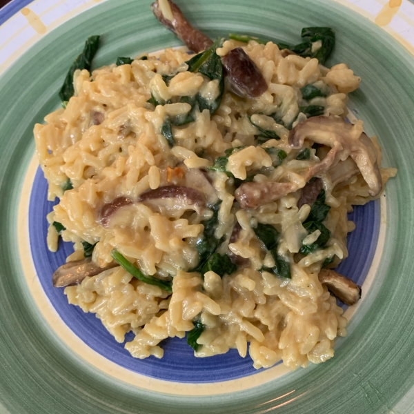Creamy Spinach & Mushroom Risotto