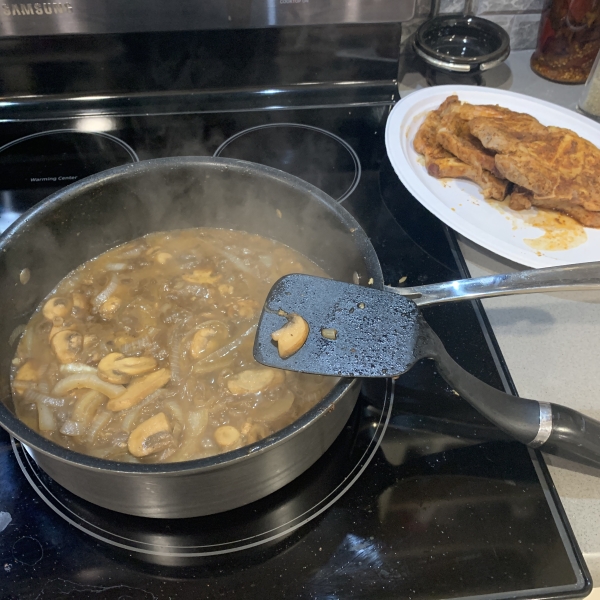 Pork Chops Smothered in Onions and Mushrooms