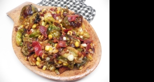 Roasted Brussels Sprouts and Corn Salad