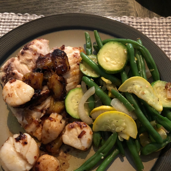 Grilled Grouper with Mango Butter