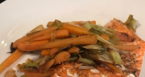 Salmon with Caramelized Leeks