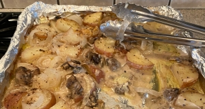 Grilled Potatoes and Mushrooms