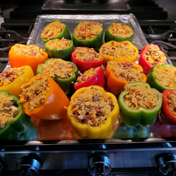 Spanish Rice Stuffed Bell Peppers