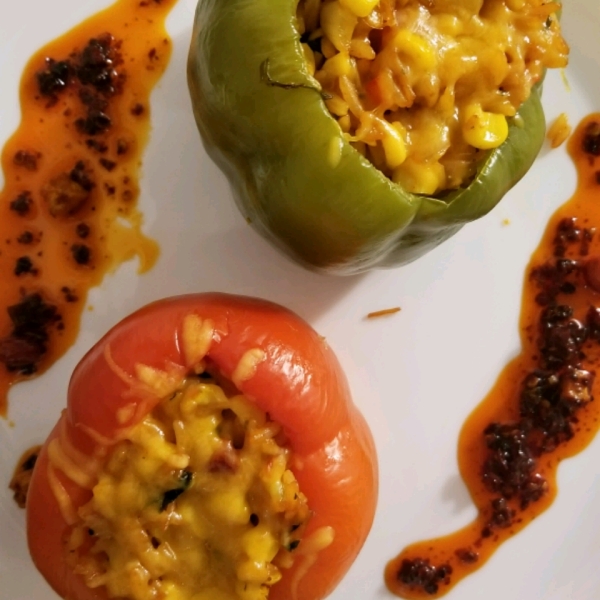 Spanish Rice Stuffed Bell Peppers