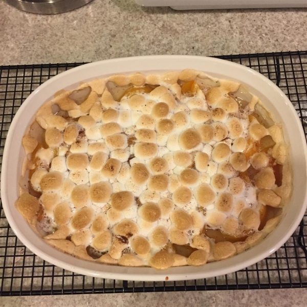 Roasted Marshmallow Peaches