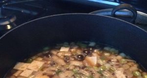 Japanese Soup with Tofu and Mushrooms