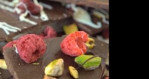 Pistachio, Raspberry, and Coconut Bark