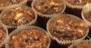 Apple Nut Cake with Rum Sauce