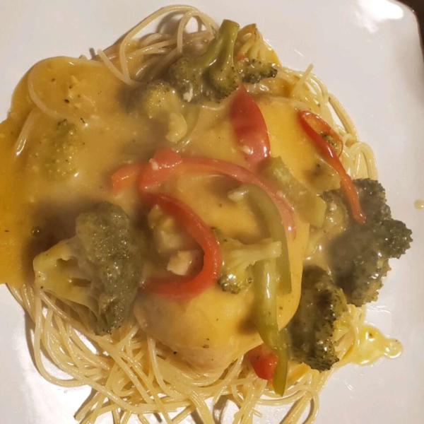 Slow Cooker Dump and Go Cheesy Chicken