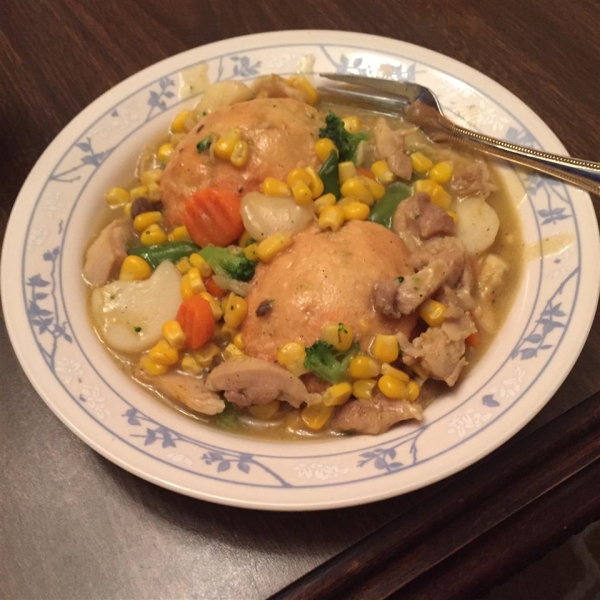 2-Step Inside-Out Chicken Pot Pie
