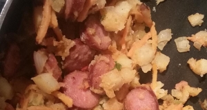 Kielbasa Hash With Carrots and Caraway