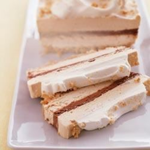 Chocolate and Peanut Butter Ribbon Dessert